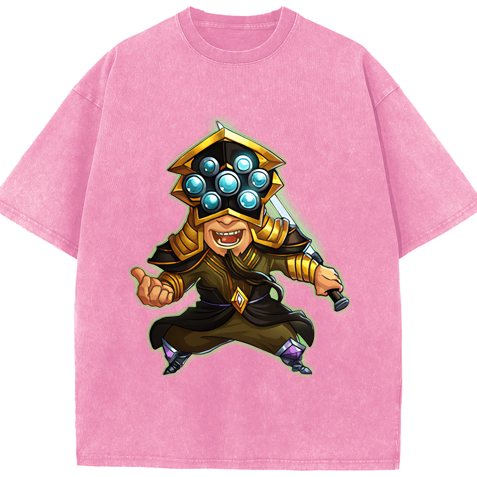 リーグ・オブ・レジェンド League of Legends LOL 綿100% ヴィンテージ風 半袖Tシャツ（フロントプリント）